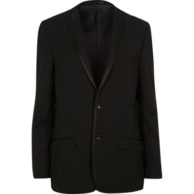 Black skinny fit suit jacket